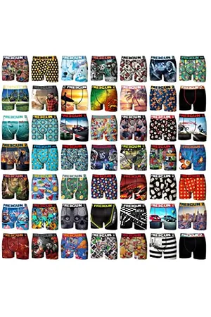 Freegun Pack Sorpresa Boxer Bambino, Pack de 5 Mutande microfibra, modelli selezionati a caso, Nero, Blu, Rosso, Grigio, Taglie 14-16 anni