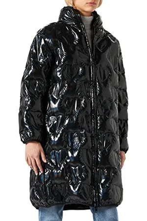 Moschino Long Padded Jacket in Logo Thermo Quilted Nylon with Hood Giacca, , 44 Donna