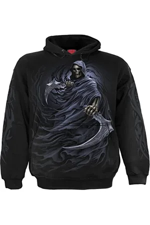 Spiral Double Death Uomo Felpa con Cappuccio S 100% Cotone Regular