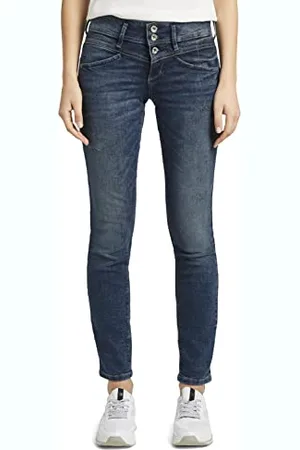TOM TAILOR Le signore Jeans 202212 Alexa Slim, 10125 - Random Bleached Blue Denim, 33W / 32L
