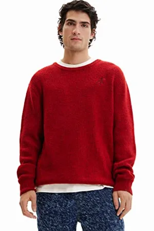 Desigual JERS_Amadeo 3007 Borgoña Maglione, , 2XL Uomo