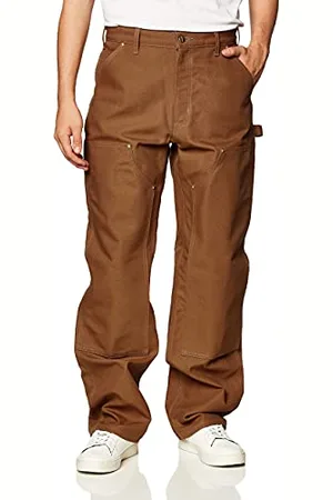 Carhartt Pantaloni da lavoro Utility in tela Firm Duck, con doppio tessuto sul davanti, Loose Fit Uomo, ® Brown, W30/L34