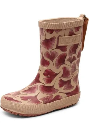 Bisgaard Fashion, Stivali da Pioggia, Multicolore (Bordeaux Leaves), 24 EU