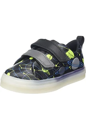 Clarks Flare Cosmo K, Scarpe da Ginnastica, Nero (Black Combi), 24 EU