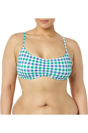 Amazon Top Bikini a Brassière con Sostegno Leggero Donna, , 48