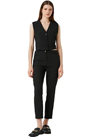 Koton Pantaloni a Sigaretta con Dettagli a Vita Media, (999), 40 Donna