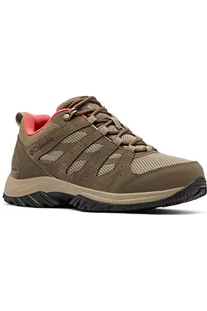 Columbia Redmond 3 WP, Scarpe da Trekking Basse Donna, Pebble/Red Coral 2023, 36 EU