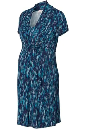 ESPRIT Dress Nursing Short Sleeve Allover Print Vestito, Dark Navy-402, XL Donna