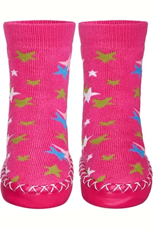 Playshoes Pantofole da Cottage Unisex - Bambini e ragazzi, Rosa (Stelle Rosa), 19/22 EU