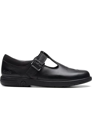 Clarks Jazzy Tap K., Ballerine Bambine e ragazze, Nero (Black Leather), 27.5 EU