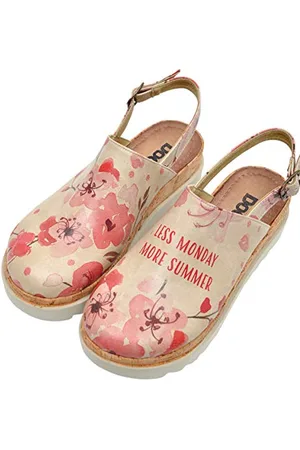 Dogo Akita, Sandalo con Zeppa Donna, Multicolor, 37 EU