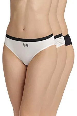 Dim Slip Pockets in Cotone Elasticizzato Donna x3, Pacchetto Fiocco Nero, M