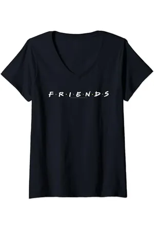 Friends Logo White Maglietta con Collo a V