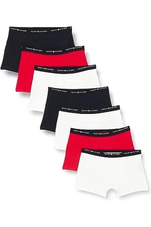 Tommy Hilfiger Pantaloncino Boxer Bambino Intimo, Multicolore (Wh/ De/ Pr Re), 4-5 Anni