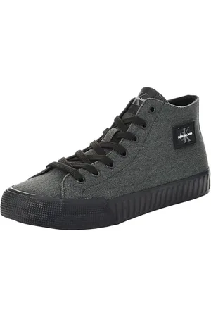 Calvin Klein Jeans Sneakers Vulcanizzate Uomo Skater Vulc Mid Laceup Cs Ml Dif Scarpe, (Black), 40