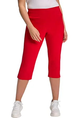 Ulla Popken Bengalin-Capri Pantaloni, , 33W / 32L Donna