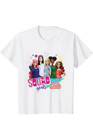 Barbie Bambino T-Shirt Ragazza Squad, Tante Taglie + Colori Maglietta
