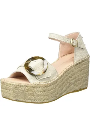 Fred de la Bretoniere Frs1368-Sandali Pelle Morbida, Espadrille Wedge Sandal Donna, , 40 EU