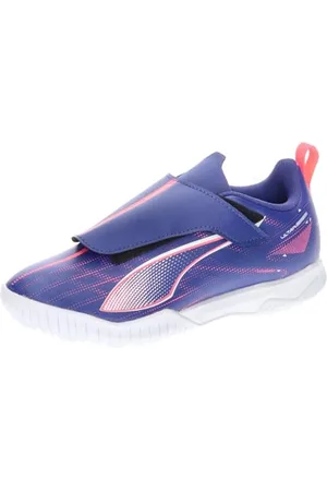 PUMA Ultra 5 Play V TT Jr, Soccer Shoe Unisex-Adulto, Lapis Lazuli White-Sunset Glow, 35.5 EU