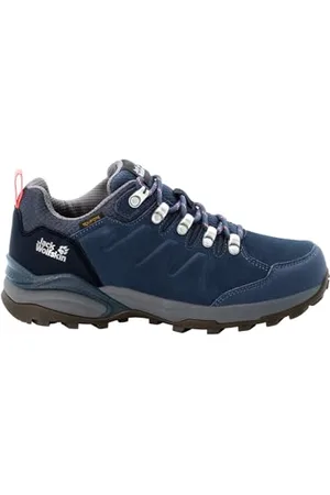 Jack Wolfskin Refugio Texapore Low W, Scarpe da Passeggio Donna, Blu Scuro e Grigio, 40.5 EU