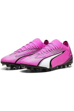 PUMA Ultra Match MG, Soccer Shoe Uomo, Poison Pink White Black, 46.5 EU