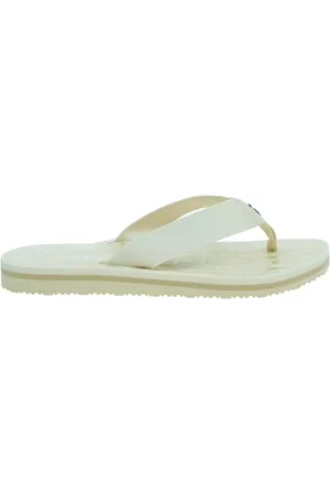 Tommy Hilfiger TH Emblem Beach Sandal FW0FW07900, Infradito Donna, Beige (Calico), 37 EU