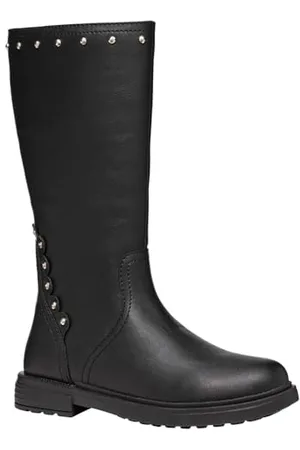 Geox J Eclair Girl D, Stivale a metà Polpaccio, Black, 34 EU