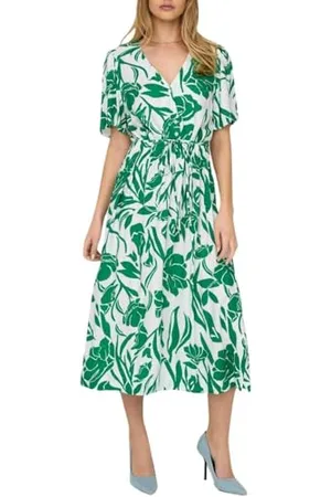ONLY Onlhalia S/S Midi Dress Wvn Noos, Abito Midi Donna, , S