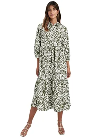 DeFacto Z9109AZ, Vestito, Donna, Cachi, 44