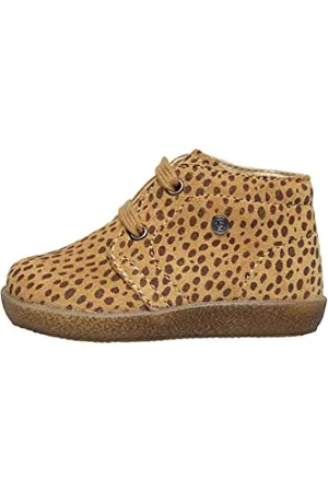 Falcotto Scarpe Allacciate in Suede con Stampa Pony, Beige 22