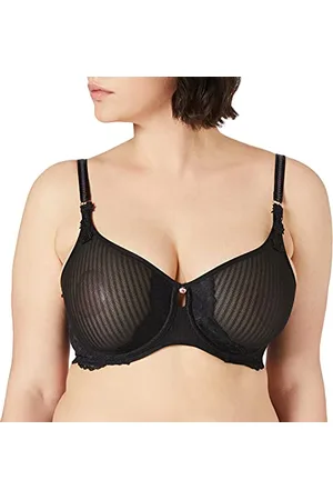 Triumph Donna Peony Florale W01, Minimizer bra, BLACK, 2C