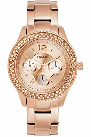 Fossil Orologio Stella da donna, movimento al quarzo multifunzione, cassa in acciaio inossidabile oro rosa 38 mm con bracciale in acciaio inossidabile, ES3590