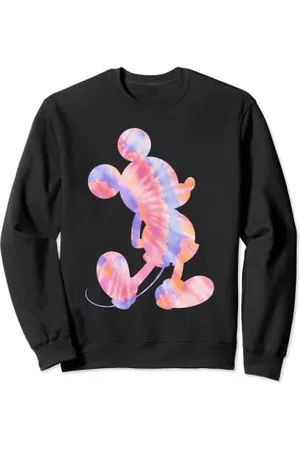 Disney Mickey Mouse Silhouette 90s Tie Dye Felpa