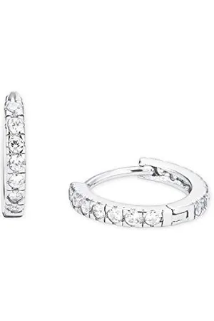 Amor Creoles Gioielli per orecchie da Donna in 925, con zirconi, 1,2 cm, , in confezione regalo
