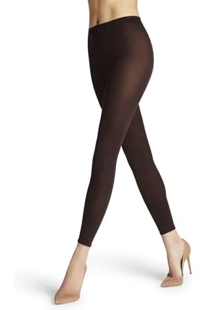Falke Cotton Touch W LE coprenti tinta unita 1 pezzo, Leggings Donna, (Cigar 5229) nuovo - ecologico, S