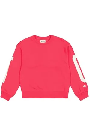 Champion Legacy Graphic Shop G (405023) -Ultra-Light Soft Compact Powerblend Fleece Crewneck Felpa, (RAS), 15-16 Anni Bambina
