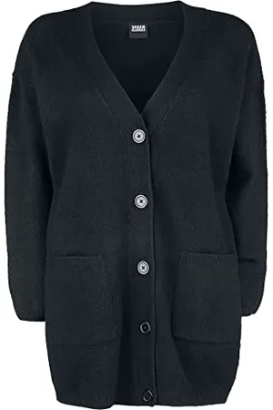 Urban classics Ladies Chunky Fluffy Knit Cardigan Maglione, , L Donna