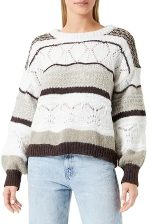 ONLY Onladina Life L/S Pullover Knt Noos Maglione Lavorato a Maglia, Beige, M Donna