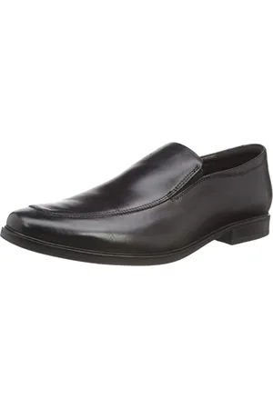 Clarks Howard Edge, Mocassino Uomo, Nero (Black Leather), 45 EU