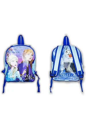 Disney New Bambina , Zainetto Bimba Blu Lucido con Personaggi Anna ed Elsa sul Davanti e Olaf sul Retro. Ideale Materna o Asilo, Borse per la Scuola Disney Unisex-Adulto, Einheitsgröße