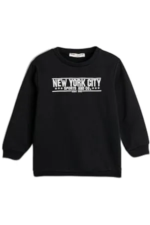Koton Sweat Long Sleeve Crew Neck City Printed Soft Interior, Maglia di Tuta Ragazzi, (704)