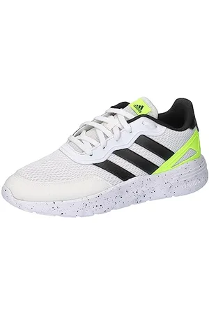 adidas Nebzed Lifestyle Lace Running Shoes, Scarpe da Corsa, Cloud White/Core Black/Lucid Lemon, 38 2/3 EU