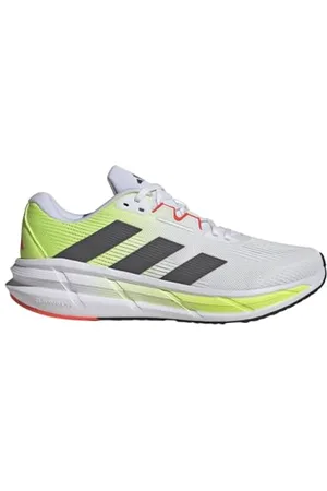 adidas Questar 3 Running Shoes, Scarpe da Corsa Uomo, Cloud White/Grey Five/Lucid Lemon, 38 2/3 EU