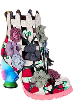 Irregular Choice Recinzione da, Stivaletto Donna, Colore: Rosso e Multicolore, 39 EU