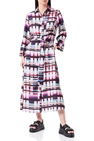 Replay W9790 Vestito, 010 Multicolore, XL Donna