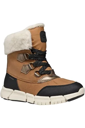 Geox J FLEXYPER Girl B AB, Scarpone da Neve, Whisky/Black, 37 EU