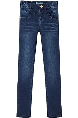 NAME IT Nkfpolly Skinny Jeans 1600-Ri Noos, Jeans Bambine e ragazze, (Dark Blue Denim), 146