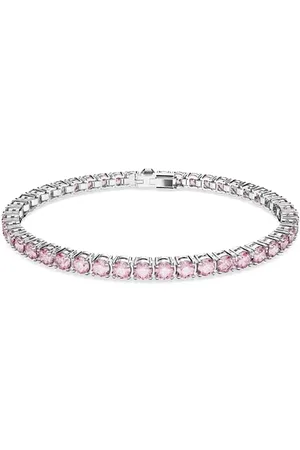Swarovski Braccialetto Matrix Tennis, Taglio tondo, , Placcato rodio
