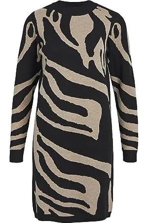 Object Objray L/S Knit Dress Noos Abito Lavorato a Magli, , L Donna