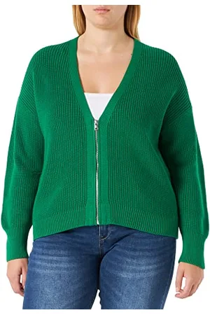JJXX Jxeliza LS Twist Cardigan Knit Noos Maglione, Verde-Jolly Green, XL Donna